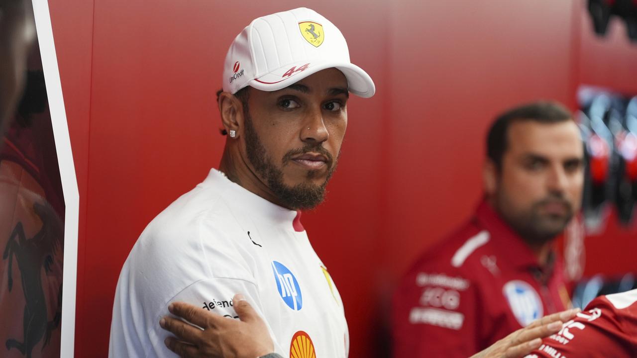Lewis Hamilton was not happy with Ferrari in Miami. (AP Photo/Rebecca Blackwell)