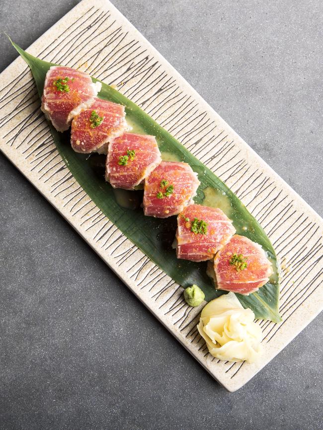 The tuna maguro sushi. Picture: Nigel Hallett