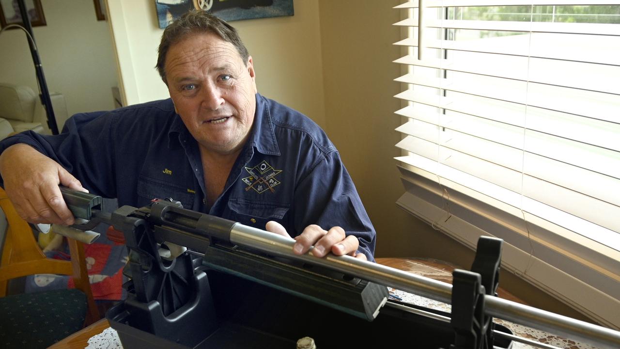 Jim Breeze cleaning a Darling Downs Rifle Club rifle. The club finally will have a new home after securing an agreement in the Planning and Environment Court.