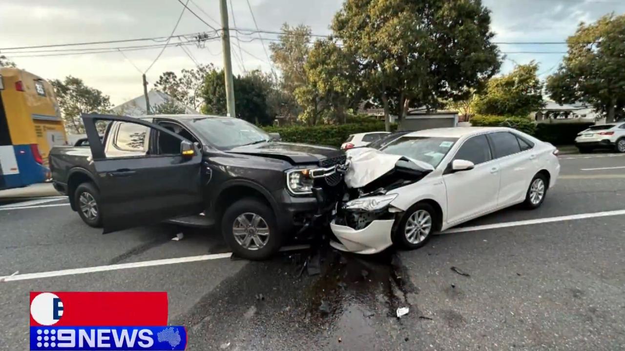 The head on smash. Photo: 9News Brisbane.