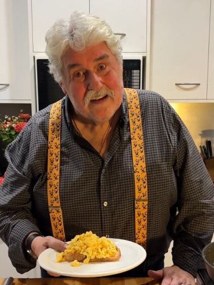 Huey's TikTok of him making scrambled eggs has been seen nearly a million times