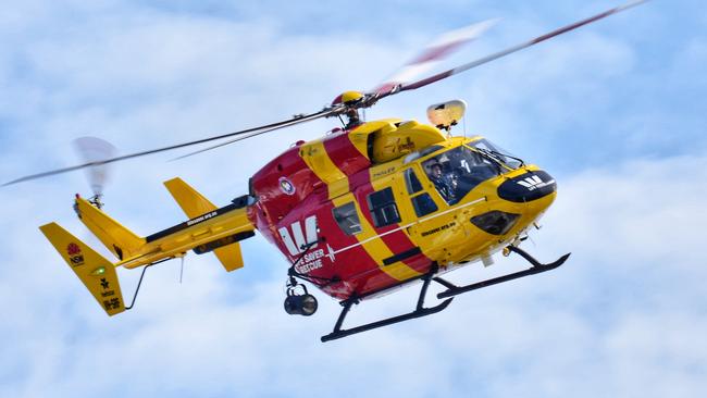 Westpac Life Saver Rescue Helicopter in flight. Picture: Surf Life Saving Australia