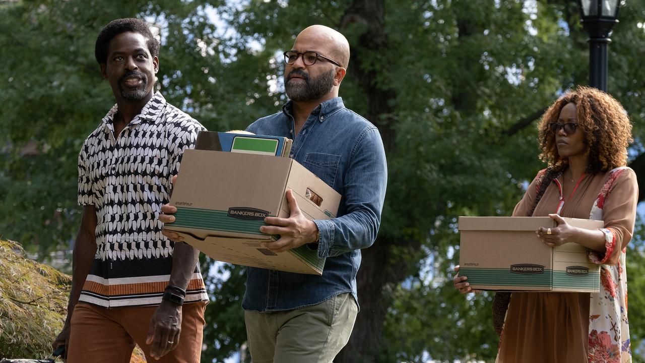 Sterling K. Brown, Jeffrey Wright and Erika Alexander in American Fiction. Picture: Claire Folger/Orion