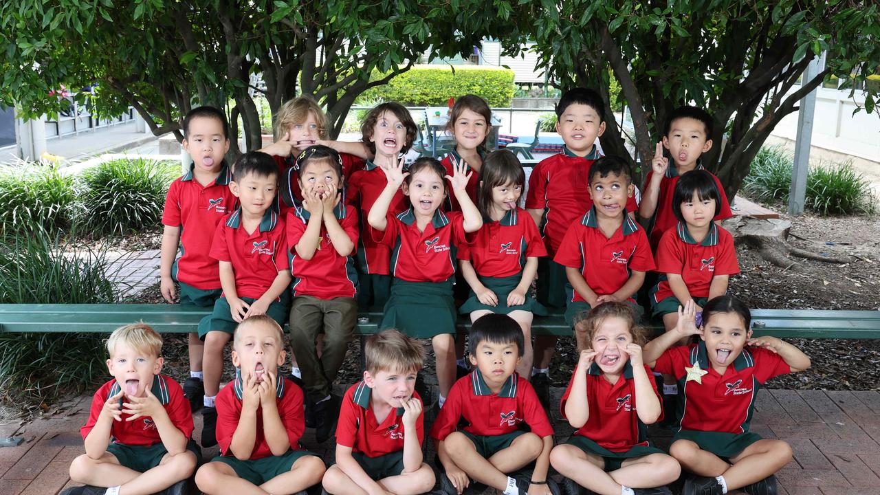 My First Year: Benowa State School Prep R. Front row: Lennox, Oscar, Rocky, Jarrod, Sabrina, Charlotte. Middle row: Eli, Praonapa, Tanicha, Claire, Aiden, Ariana. Back row: Asher, Frankie, Michelangelo, Millie, Jun, Juno Picture Glenn Hampson