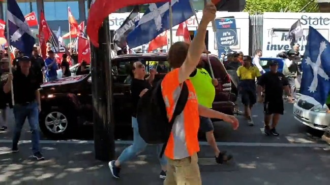 CFMEU rally in Adelaide