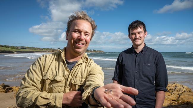 It was found by Geelong Metal Detector's Justin Humphries. Picture: Brad Fleet