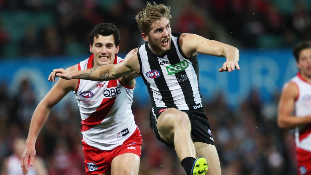 Collingwood's Sam Murray in action during the 2018 season. Picture: Phil Hillyard