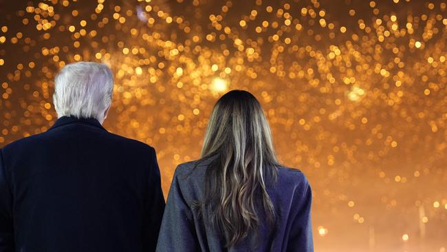 US President-elect Donald Trump, pictured with wife Melania Trump, will be sworn in on Monday. Picture: AFP