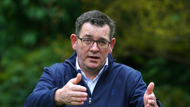 Former Victorian premier Daniel Andrews during his announcement that Victoria would no longer host the 2026 Commonwealth Games. Picture: NCA NewsWire/Luis Enrique Ascui.