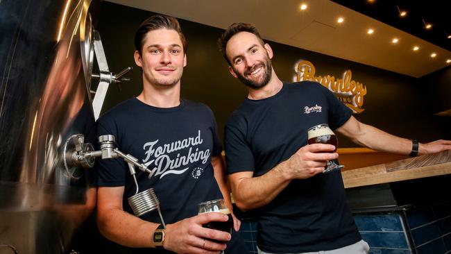 Burnley Brewing head brewer Michael Stanzel and one of the owners Phil Gijsbers. Picture: Nicole Cleary