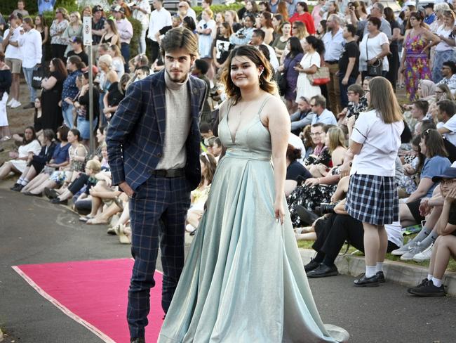 Harristown High School formal 2020 at Highfields Cultural Centre. Aisyah Anderson and Isaac Beard.