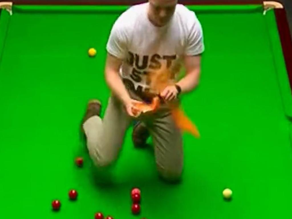 Snooker news 2023 Climate activists halt play at World Snooker Championships, video, why were they protesting, reaction, latest, updates