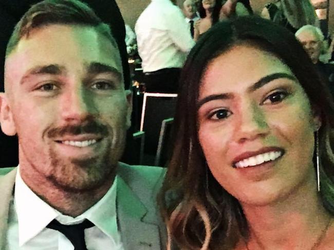 Bryce Cartwright and current girlfriend Shanelle Peeti.