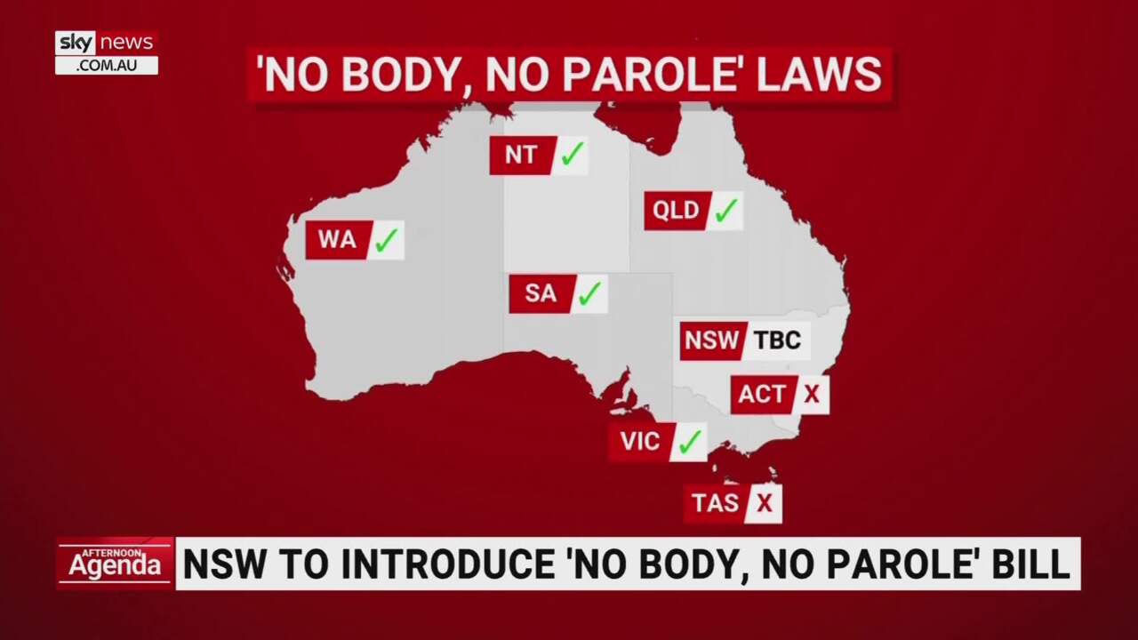 'Most other jurisdictions' already have 'no body, no parole' provisions in place