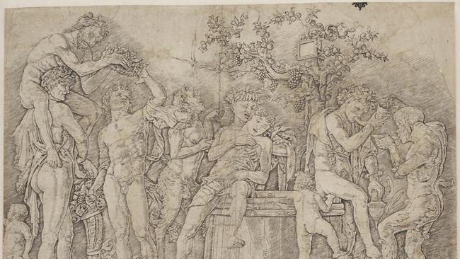 Andrea Mantegna 'Bacchanal with a wine vat' early 1470s engraving. Art Gallery of New South Wales