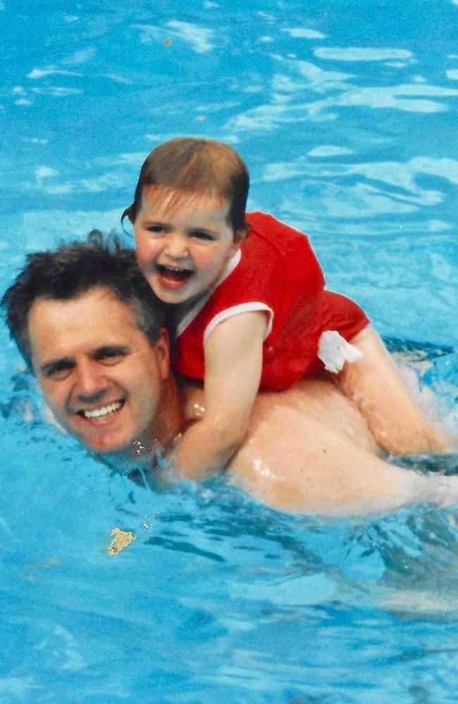 McDonald as a child with her father Gordon.