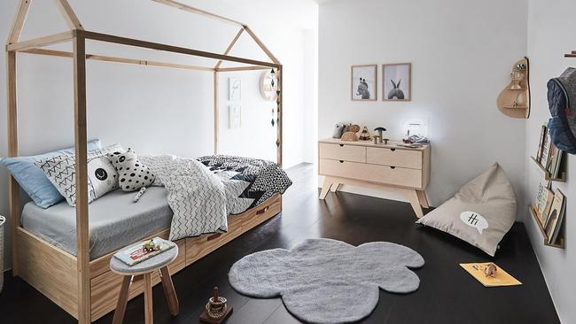 One of the four bedrooms.