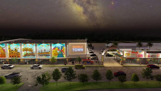 Artist impressions of the proposed shopping precinct, Manila Town.