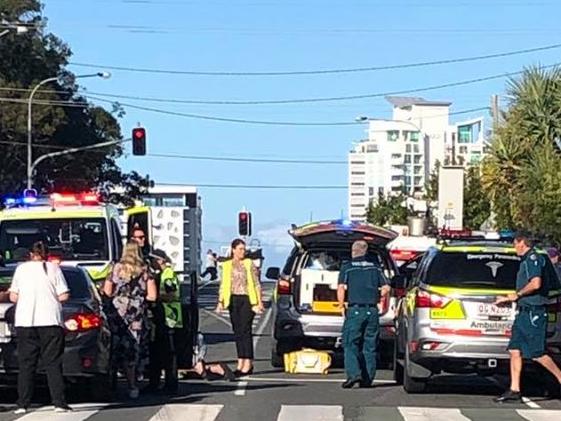 A crossing supervisor was struck by a car outside of Labrador school on Tuesday afternoon.