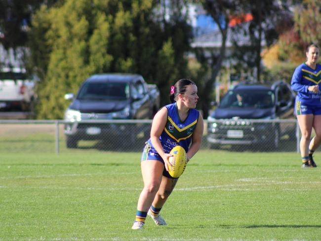 SFLW Community League - Action from Sorell v St Virgils during the annual Pink Sock-Carolyn Birch Memorial Match. Picture: Jake Garland