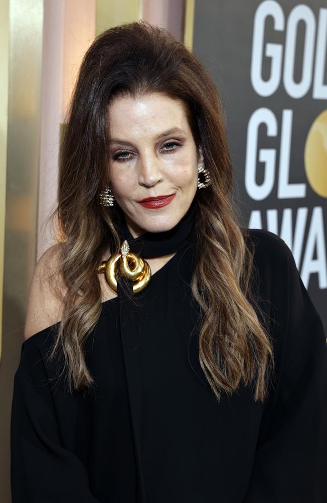 Lisa Marie Presley at the 80th Annual Golden Globe Awards. Picture: Todd Williamson/NBC/NBC/Getty Images