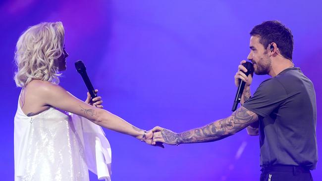 Rita Ora and Liam Payne perform on stage during Westfield London's 10th anniversary celebrations at Westfield White City last week.