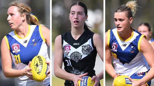 Andria Heard, Chaise Montey and Tobi Chapman are among the players that will prove decisive in the 2024 QAFLW reserves grand final. Pictures: Highflyer Images.