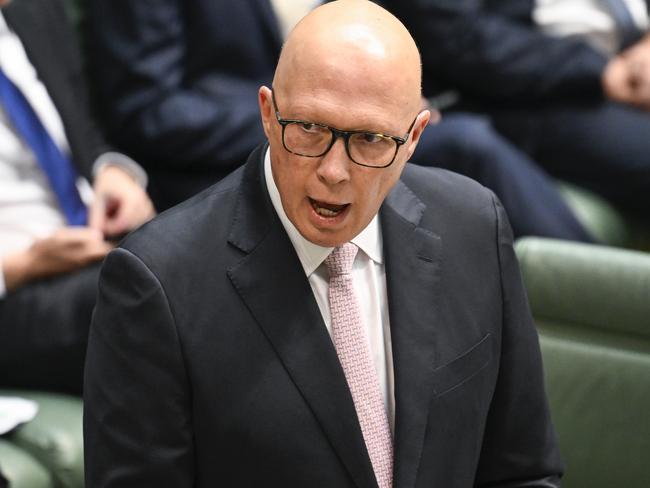 There are some reasons Peter Dutton is playing cautious for now. Picture: Martin Ollman