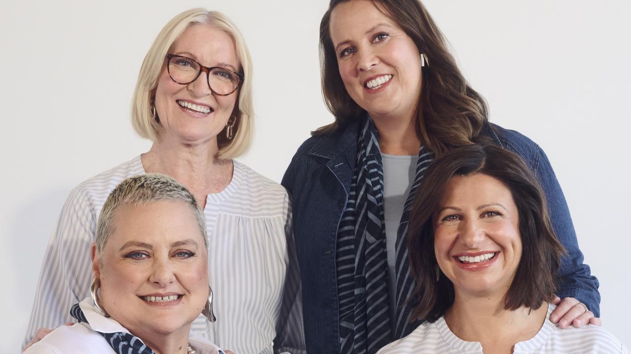 From bottom left: Mary Doumany, Christine Crupi, Victoria Turner and Jo Yates feature in the campaign for ovarian cancer awareness.