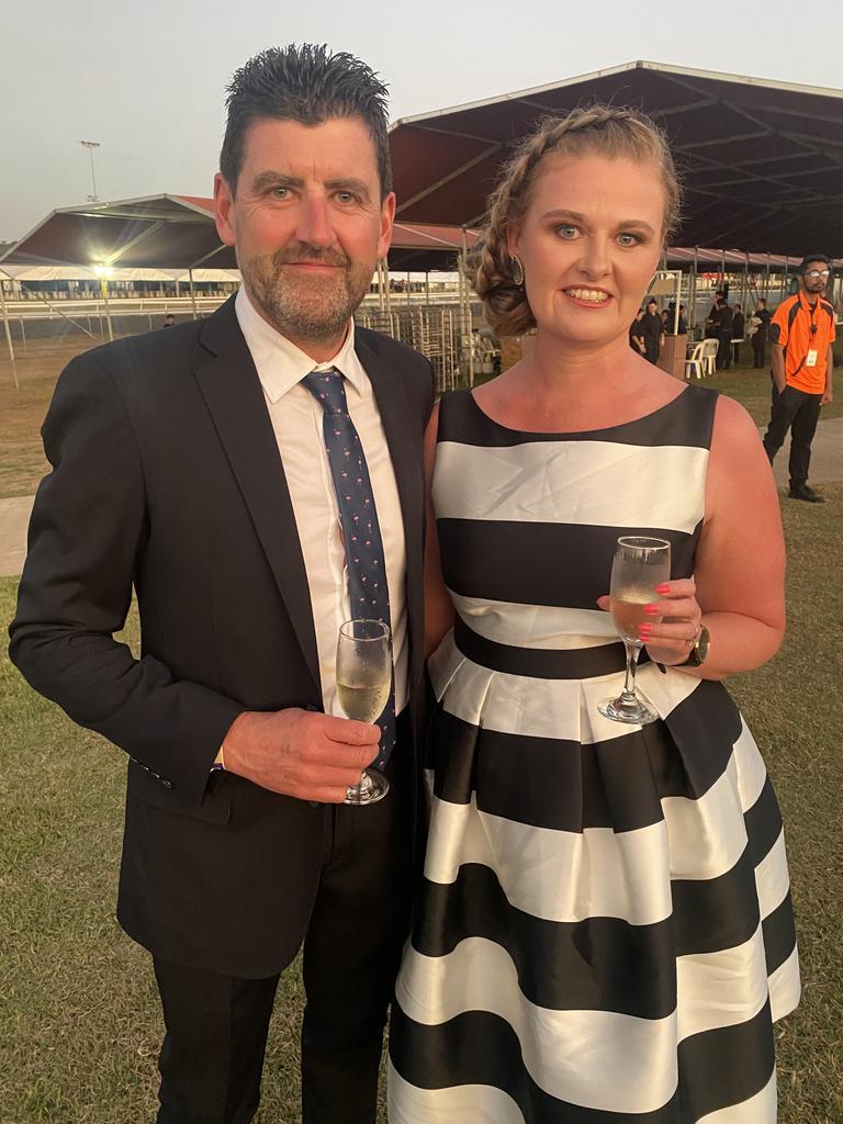 Darren and Carly Woolgar enjoy the 2022 Darwin Cup Gala Ball. Picture: NT News