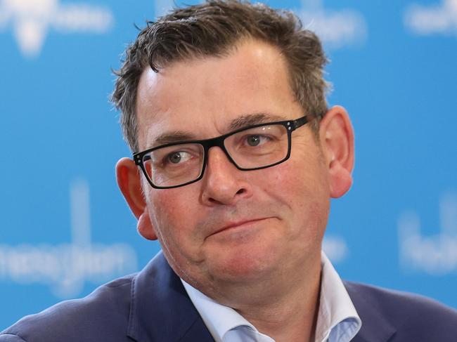 MELBOURNE, AUSTRALIA- NewsWire Photos APRIL 24 2022, The Premier, Daniel Andrews, at a press conference as he visits Holmesglen Institute in Moorabbin to make a TAFE announcement. Picture: NCA NewsWire /Brendan Beckett