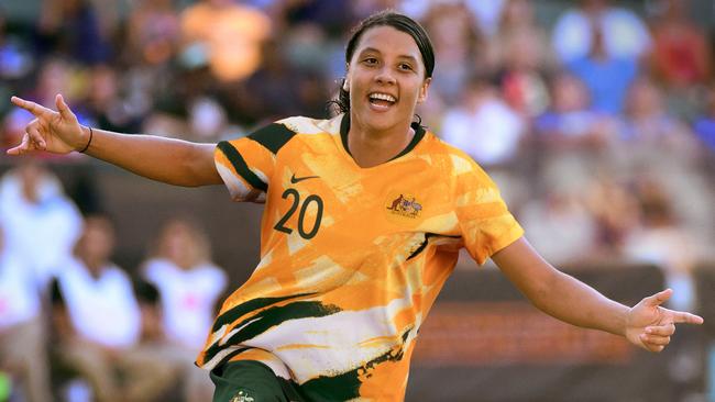 Sam Kerr says the Matildas have a great shot at winning the Women’s World Cup. Picture: Getty Images