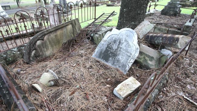 In the midst of Brisbane's Olympic bid, the graves of those who built Brisbane have been neglected at Toowong Cemetery. Picture: Steve Pohlner