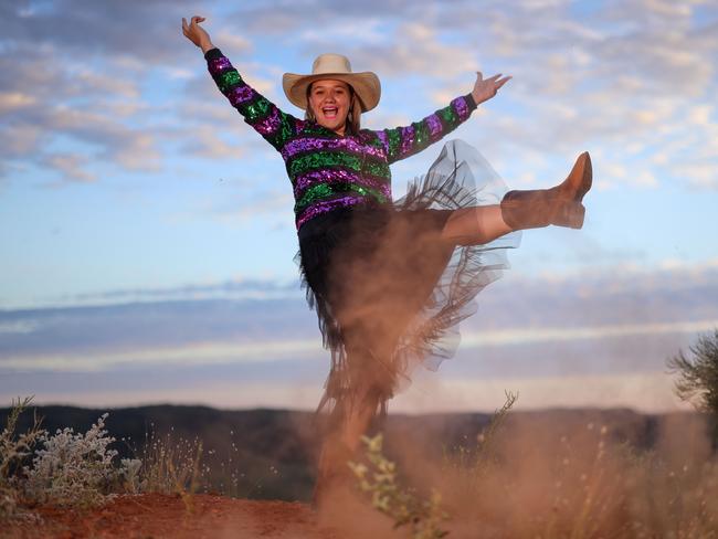 Keely Geiger is kicking up her heels for the 2023 Mount Isa Mines Rodeo Festival. Picture: Supplied