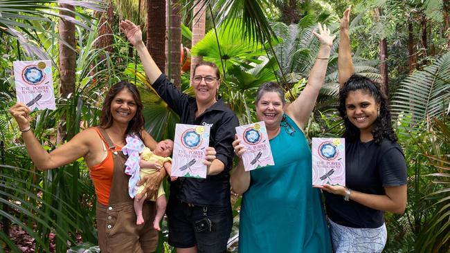 The Power to Rise Above's local team (from left) cover artist Sheryl J Burchill, cover designer Sally Weavers, concept creator and editor Sandy Davies and o-author Tahlia Burchill-O’Brien.