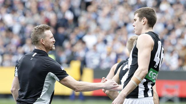 Buckley and Cox before the 2018 grand final. Picture: David Caird