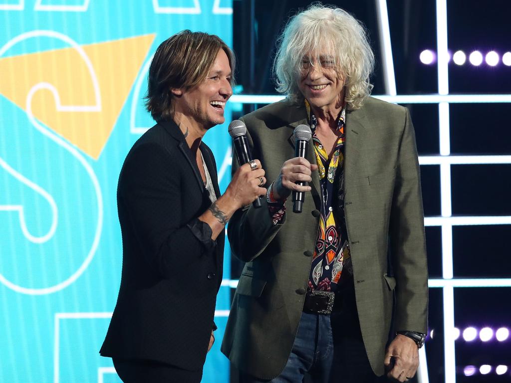 Bob Geldof make a surprise appearance on stage.