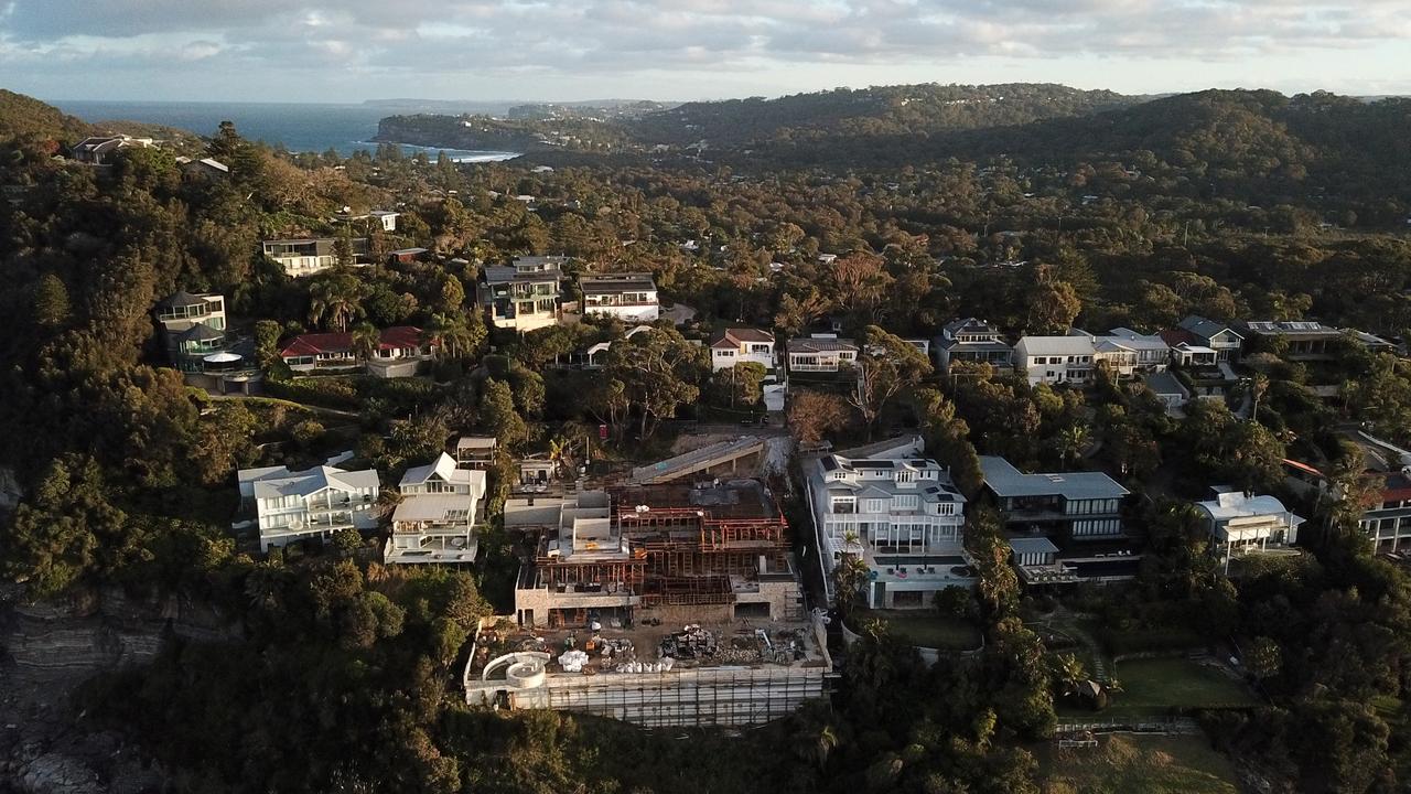 Aerial picture shows the enormous build dwarfing nearby dwellings. Picture: Jonathan Ng