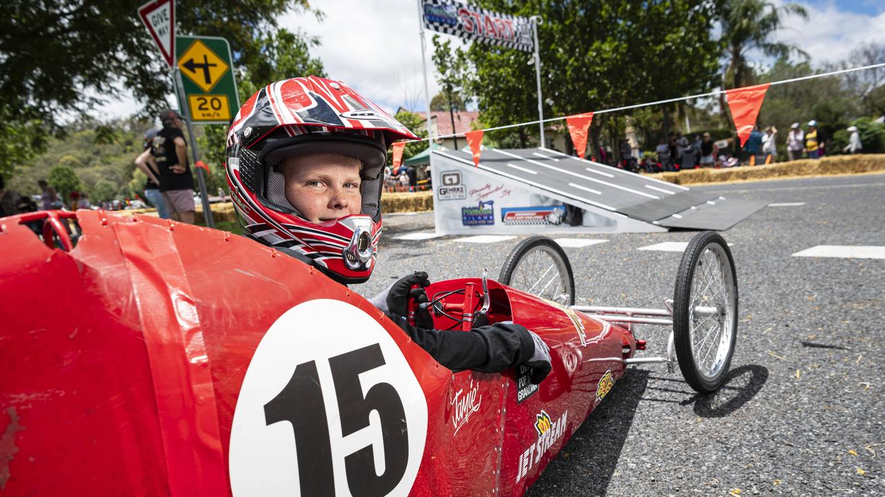 Kurtis King is ready to race in Greenmount Billy Kart Challenge, Saturday, November 23, 2024. Picture: Kevin Farmer