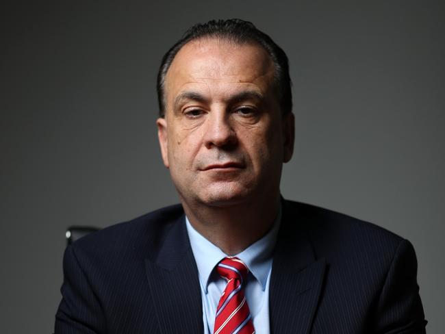 Racing NSW CEO Peter V'Landys pictured in their Sydney office boardroom. Picture: Jonathan Ng