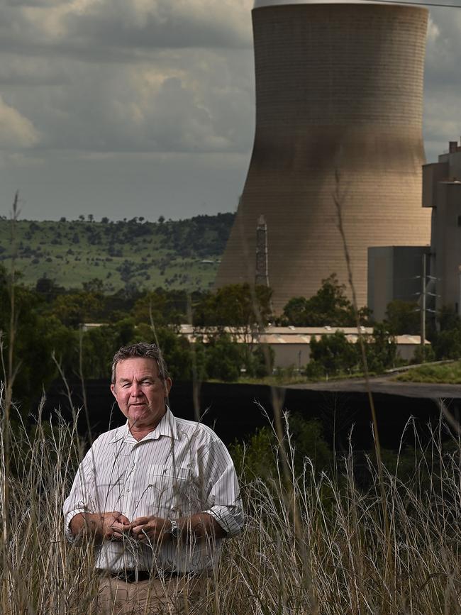 Flynn MP Colin Boyce in front of the Callide power station outside Biloela in central QLD. Lyndon Mechielsen/The Australian