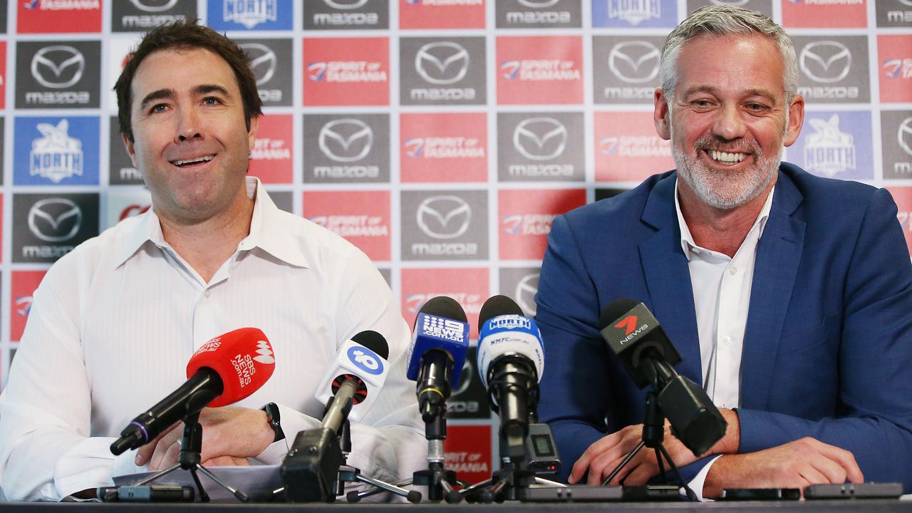Brad Scott was full of praise for North Melbourne as he confirmed he was leaving the club on Sunday. (Photo by Michael Dodge/Getty Images)