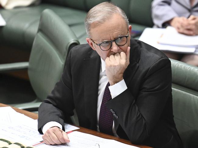 Prime Minister Anthony Albanese during Question Time at Parliament House in Canberra. Picture: NewsWire / Martin Ollman