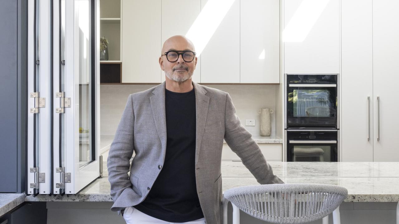 Neale Whitaker in front of a stunning kitchen transformation in episode 1 of LIOLI’s fifth series. Picture: Foxtel