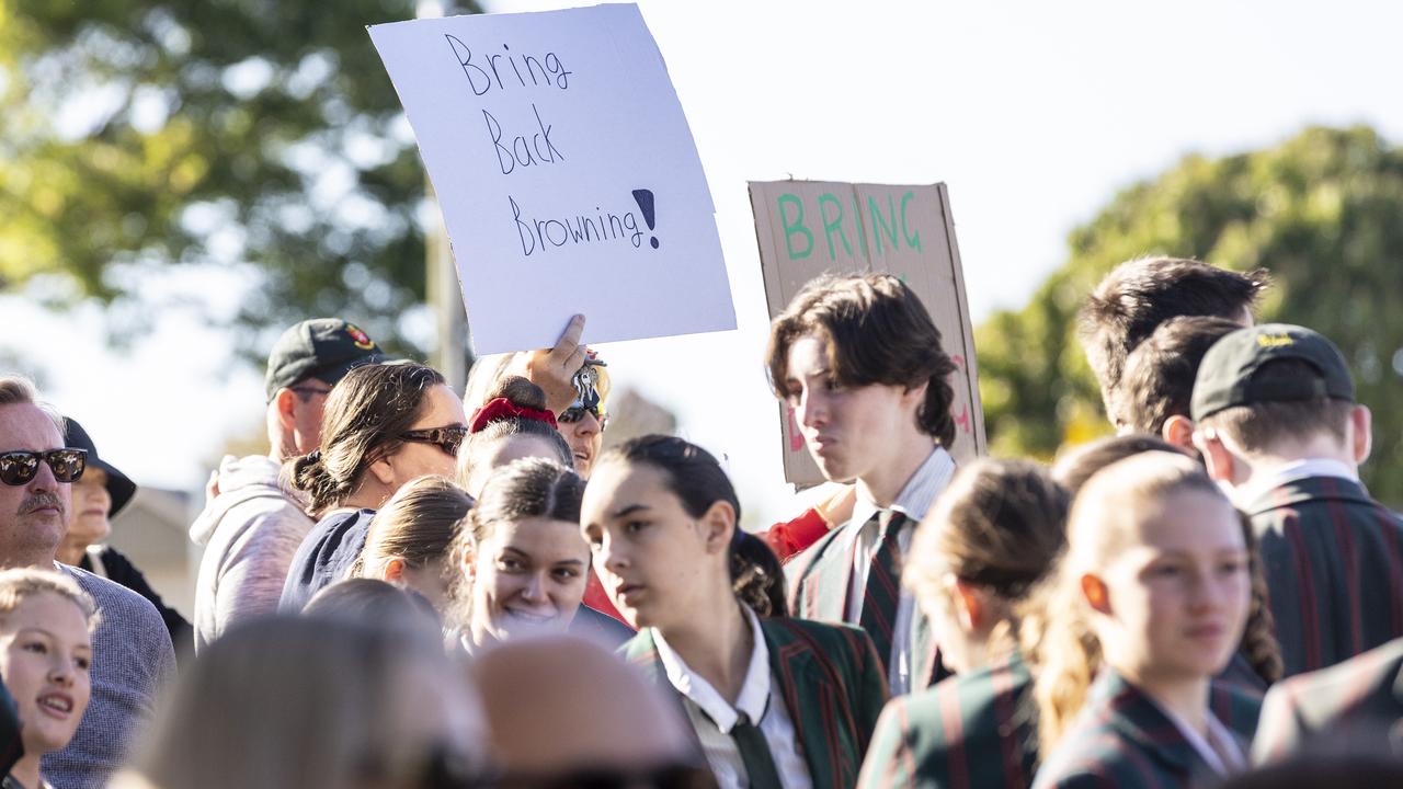 The sacking of Dr Browning prompted passionate protests at the school.