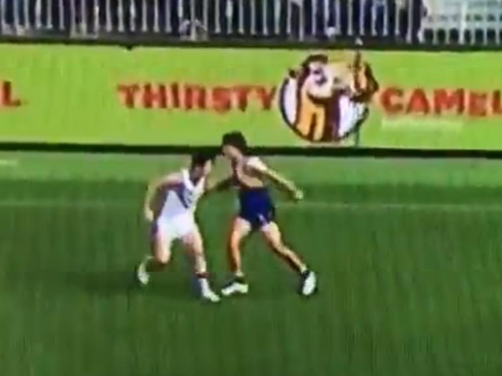 The moment Gaff took down Brayshaw in round 20.