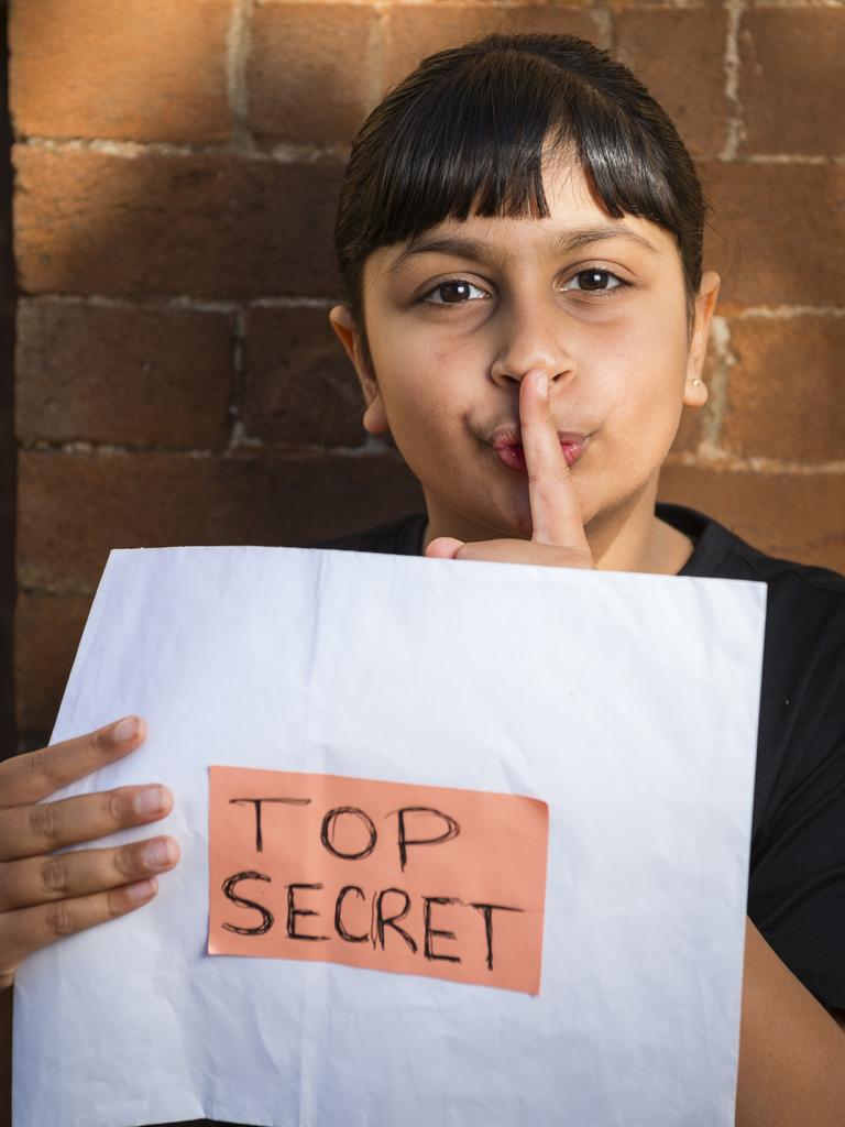 Shanaya Bhardwaj after performing in a speech and drama section of the 77th City of Toowoomba Eisteddfod at Empire Theatres, Sunday, July 30, 2023. Picture: Kevin Farmer