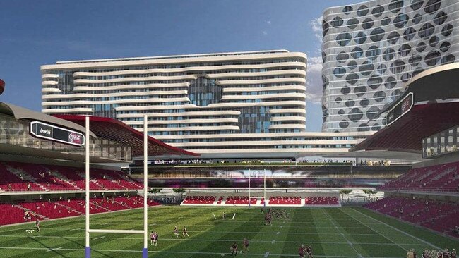 Previous plans for the redevelopment of Brookvale Oval and surrounding precinct dating back to 2015. Picture: Supplied