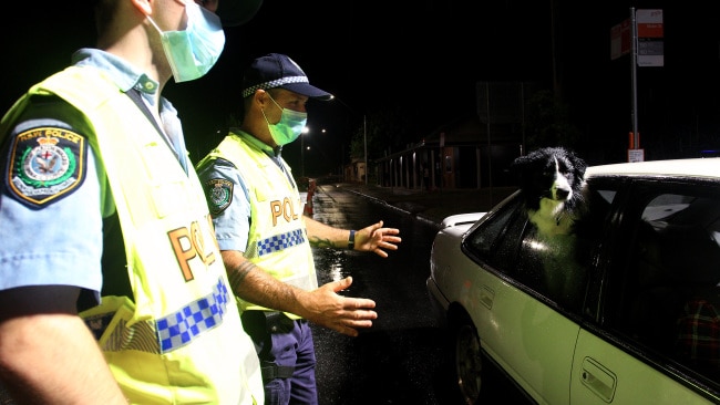 Police found two groups of people leaving Greater Sydney as 86 fines were issued in the last 24 hours to people breaching public health orders. Photo by Lisa Maree Williams/Getty Images