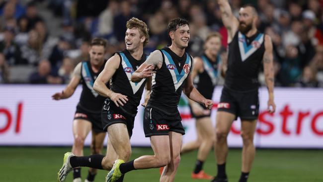 Zak Butters tore the Cats apart in the first half. Picture: Darrian Traynor/Getty Images